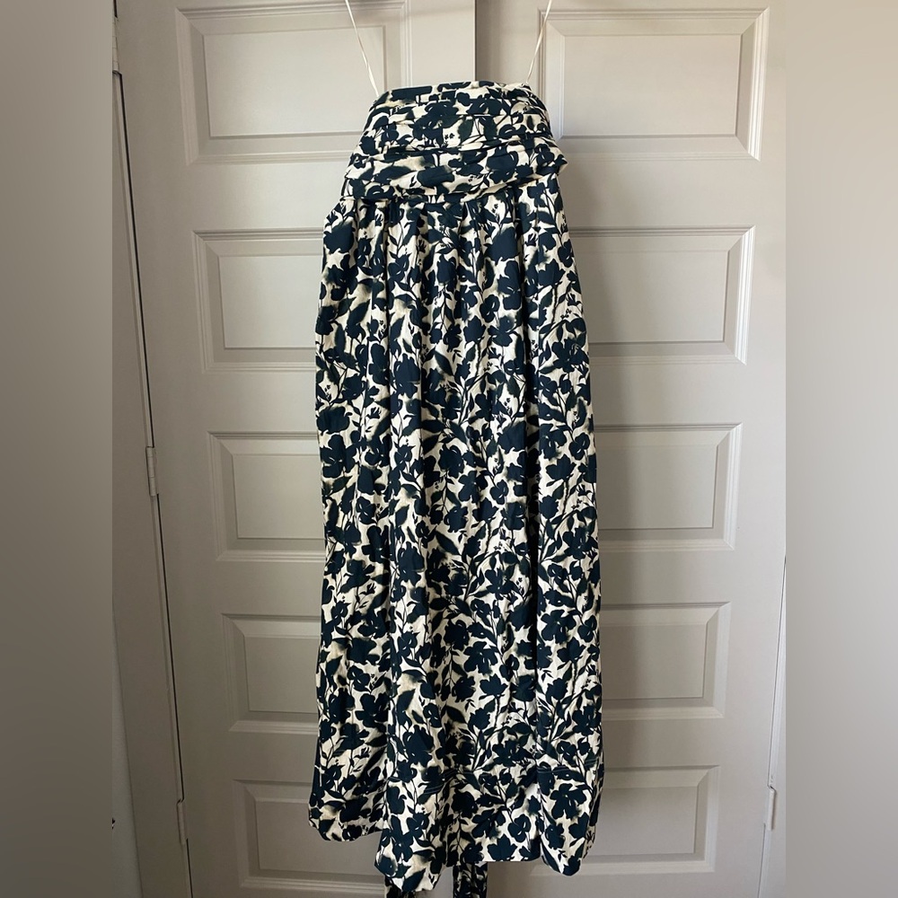 NWT J. Crew Strapless Black and Cream Floral Dress size 18 - Picture 2 of 7
